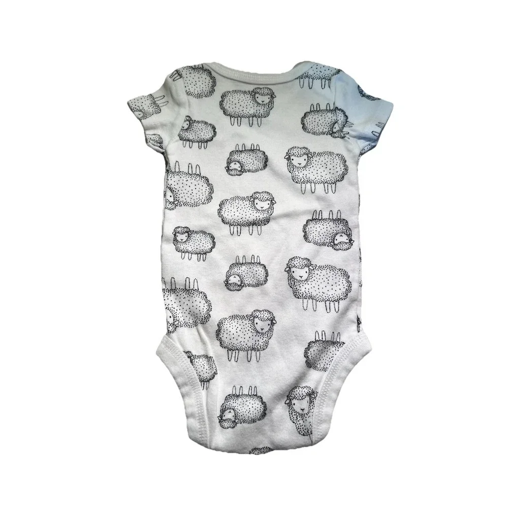 Carter's Just One You Baby Bodysuits Set 3 NB 0-3M 9M Snuggle Bunny Animal Sheep